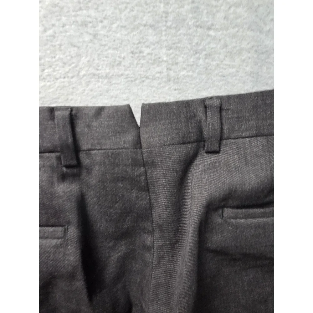 Armani Collezioni Mens Wool Dress Pants 34 Gray Flat Front‎ Italian Tailored